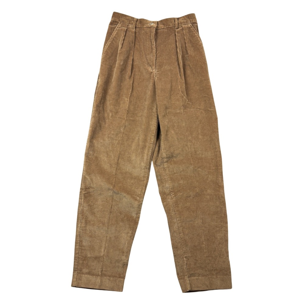 Pendleton Knockabout Brown Corduroy Pleated High Rise Pants Women 10 Made in USA